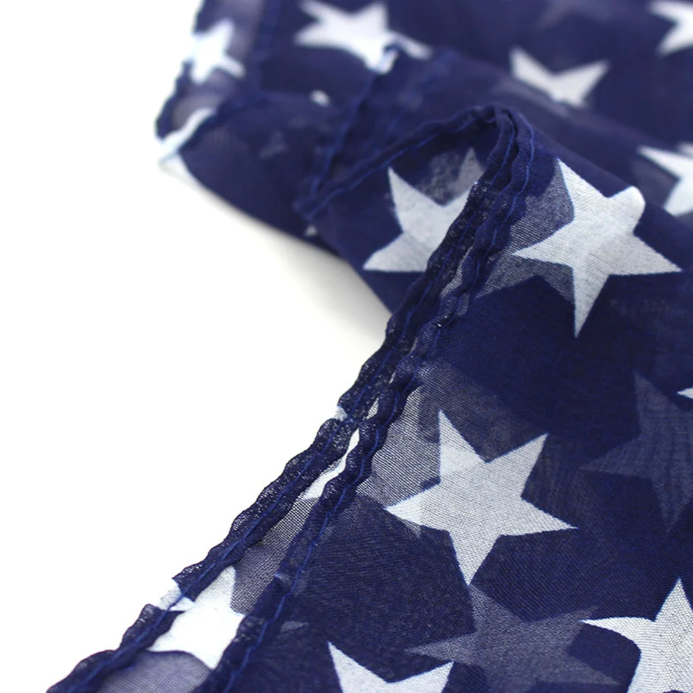 

American Flag Wall Hanging Tapestry 160*70Cm Star Stripes Chiffon Scarf Shawl Beach Towel Picnic Blanket Yoga Mat Dorm Decor