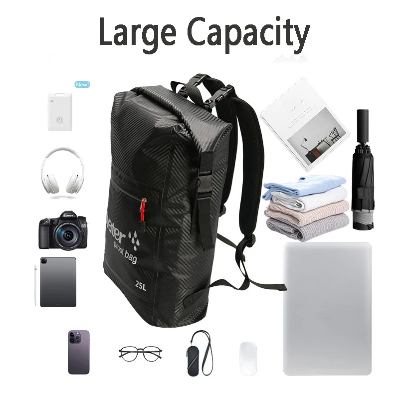 PVC Waterproof Dry Bag Outdoor Sports Lightweight Climbing Swimming Boating Kayaking Camping Beach Floating Storage Backpack