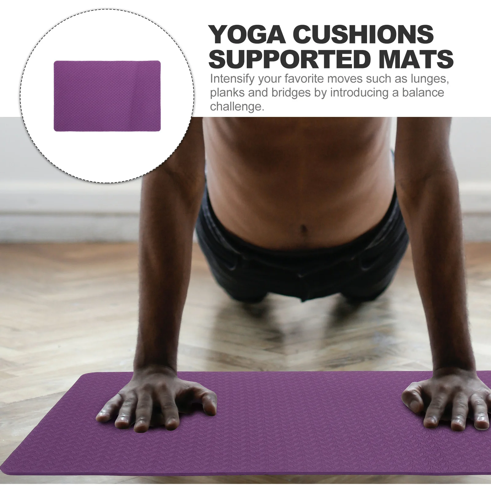 

1Pcs Yoga Kneeling Cushion Tpe Mat for Core Sliders Lunges Planks and Bridges Yoga Cushion Flat Support Pad Pads