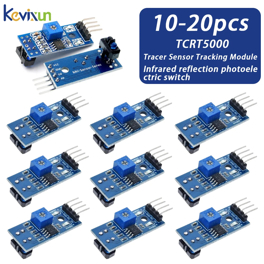 10-20PCS TCRT5000 Infrared Reflective Sensor IR Photoelectric Switch Barrier Line Track Module Diode Triode Board 3.3v