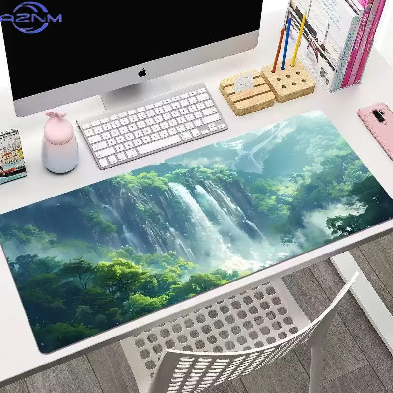 Anime Scenery Large Mouse Pad Desk Mat with Stitched Edge Non-Slip Durable Gaming Mats PC Accessories Keyboard Desk Pad Mauspad