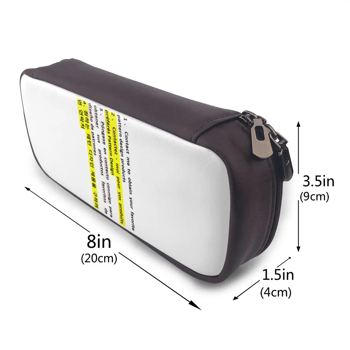 Customized Custom Leather Pencil Case Pencil Pouch Storage Stationery Supplies Big Capacity Pen Box Pencil Bag for Studen School