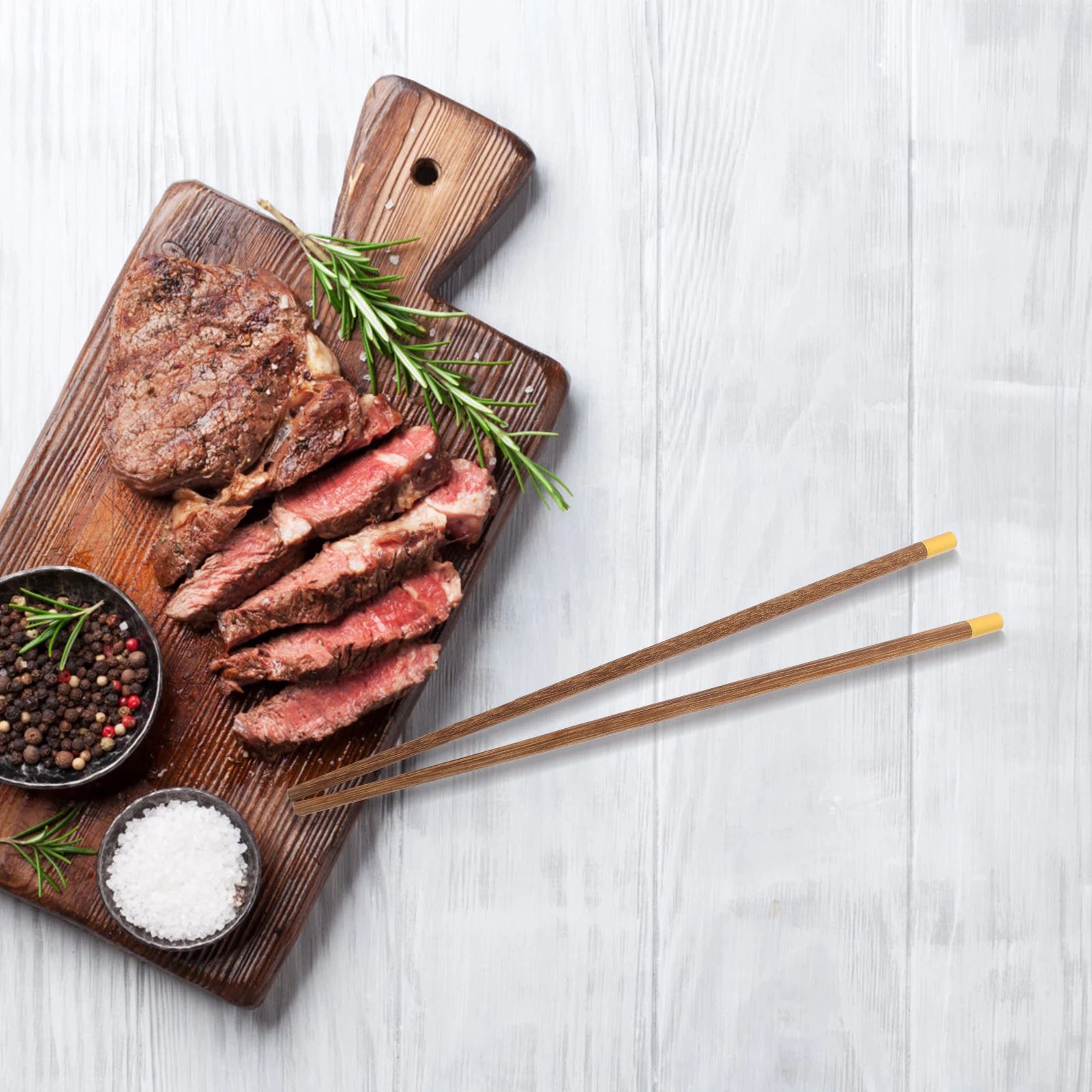 

1Pair Wooden Cooking Chopsticks Mellow Smooth Burr Free Easy Grip Versatile Home Hotel Restaurant Use Chinese Long Reusable