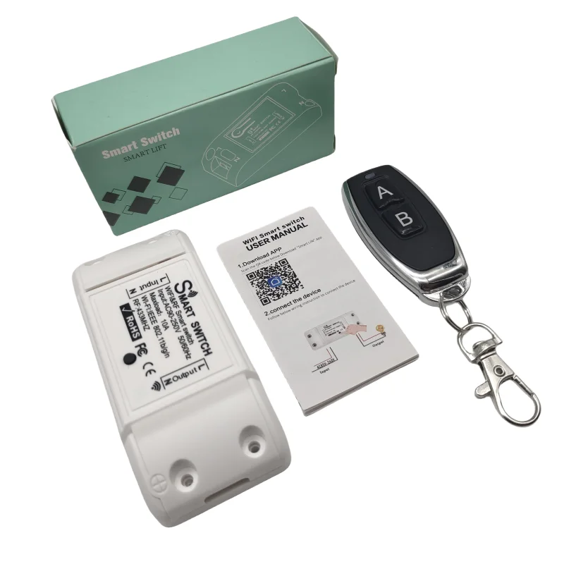 The RF+IR WiFi remote control device for general lighting fixtures supports Tuya/Smartlife, Alexa, and Google APP