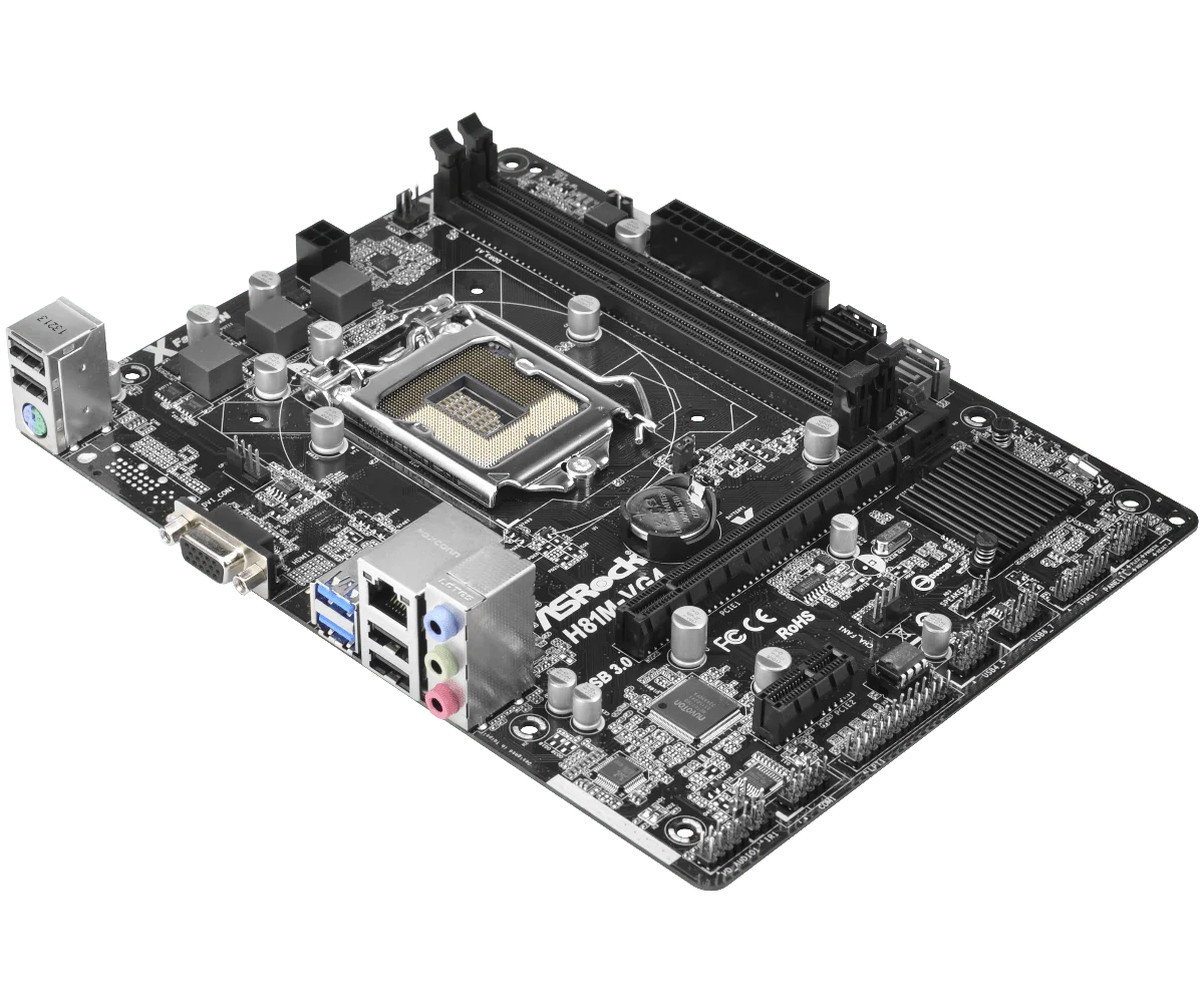 Imagem -04 - Asrock-placa-mãe H81m-vg4 Lga 1150 Intel H81 Ddr3 16gb I54690 I3-4170 I3-4330 I5-4670 G3440 Cpu Pci-e 2.0 Micro Atx