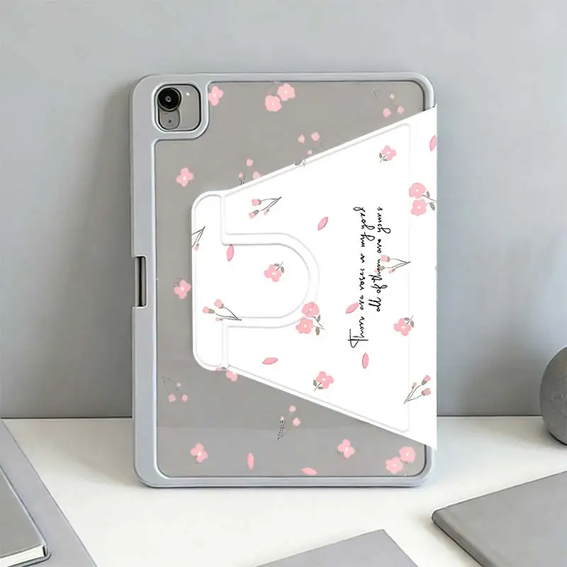 360°Rotatable Tri-Fold Stand Cover For iPad A16 2025 11 Air11/13 iPad 10.2 7/8/9 4/5 10.9 10th IPad Mini6 8.3 Pro 10.5 Pro11