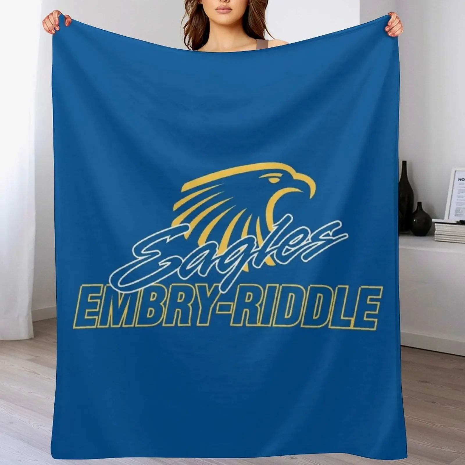 Embry–Riddle Eagles Throw Blanket Heavy Custom Blankets