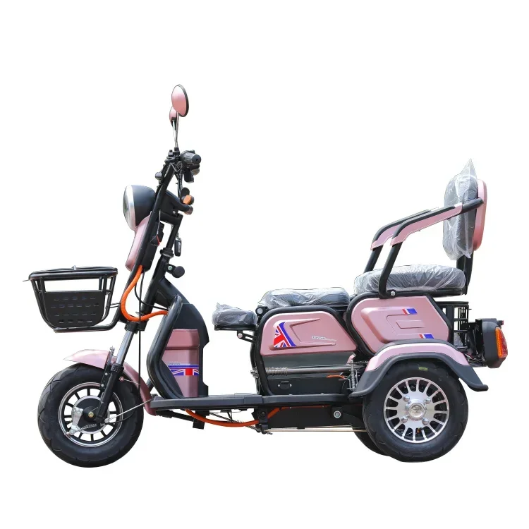1200W Electro-tricycle Scooter Ultralight Tricycle Electric Car with Bench for Elder 60v 20ah