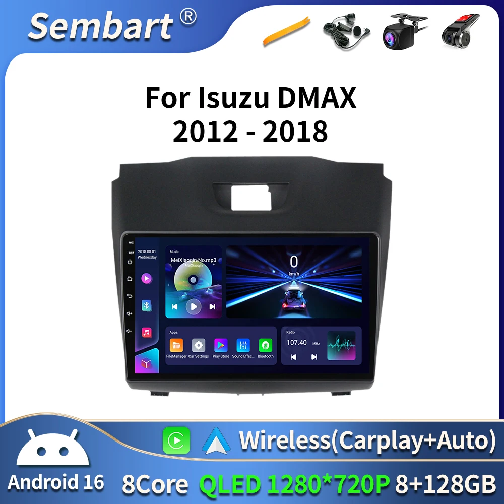

Android 16 Carplay Car Radio Android auto For Isuzu DMAX D-Max 2012-2018 multimedia player DSP GPS navigation 2din autoradio 4G