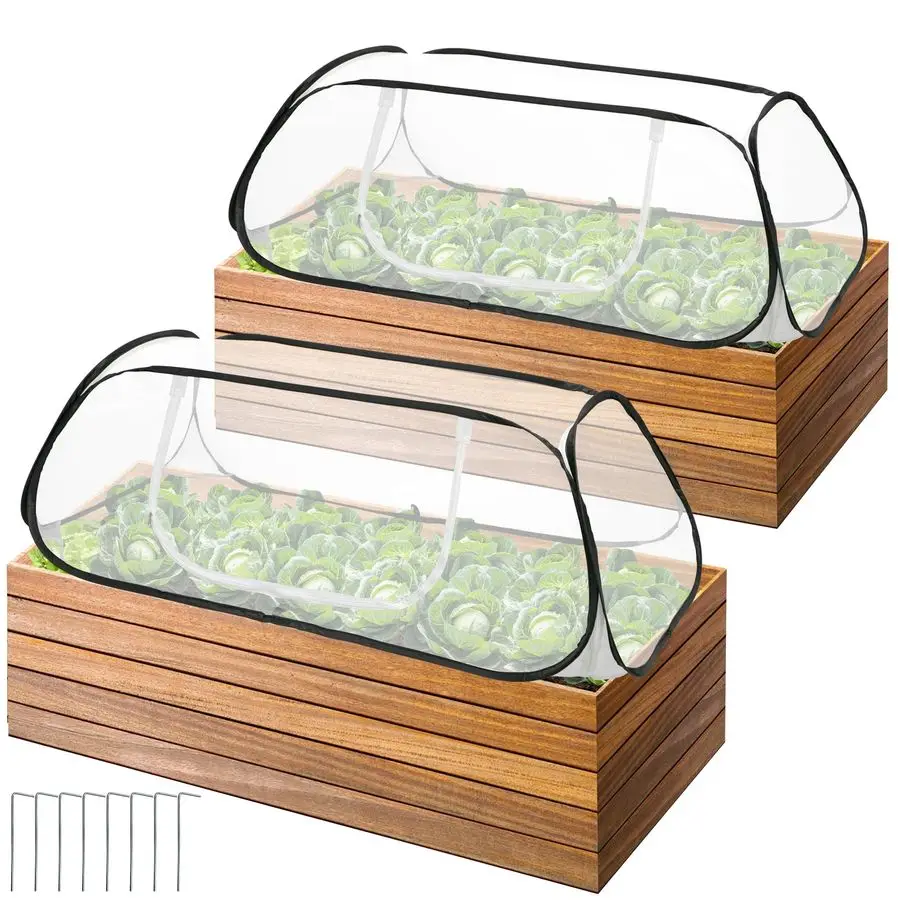 

Защитные чехлы для растений в грядках, 45 x 22 x 16 см, для овощных грядок, от насекомых и птиц, 45 шт.