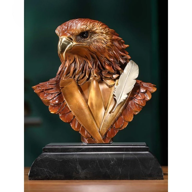 Brass Eagle Ornament Eagle Head Office Desktop Decoration Souvenir