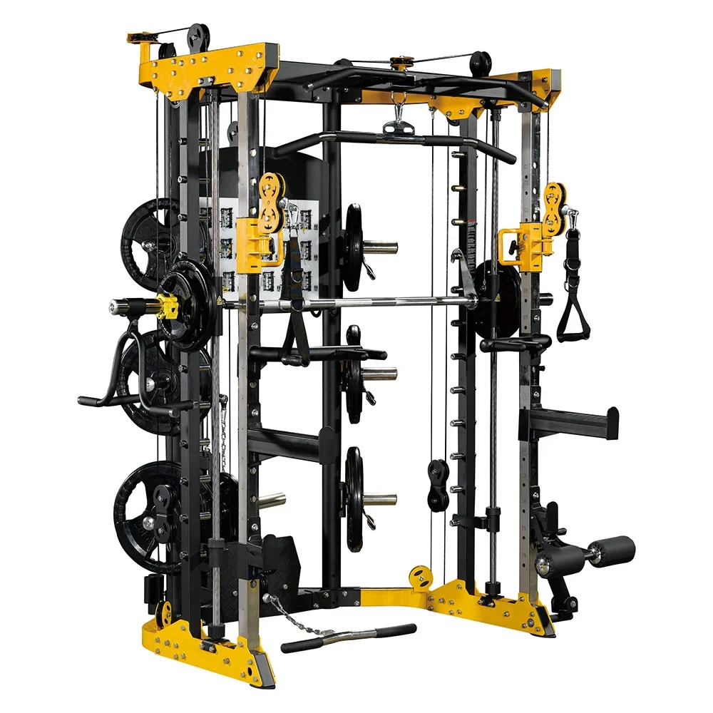 2026 Multifunctional Cable Squat Rack Commercial Smith Machine Weight Lifting Equipment