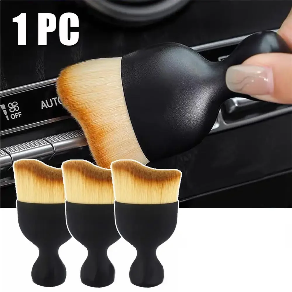 1PC manico corto spazzola per pulizia nail art strumento multifunzionale per la rimozione della polvere per manicure per trucco domestico e pulizia degli spazi vuoti