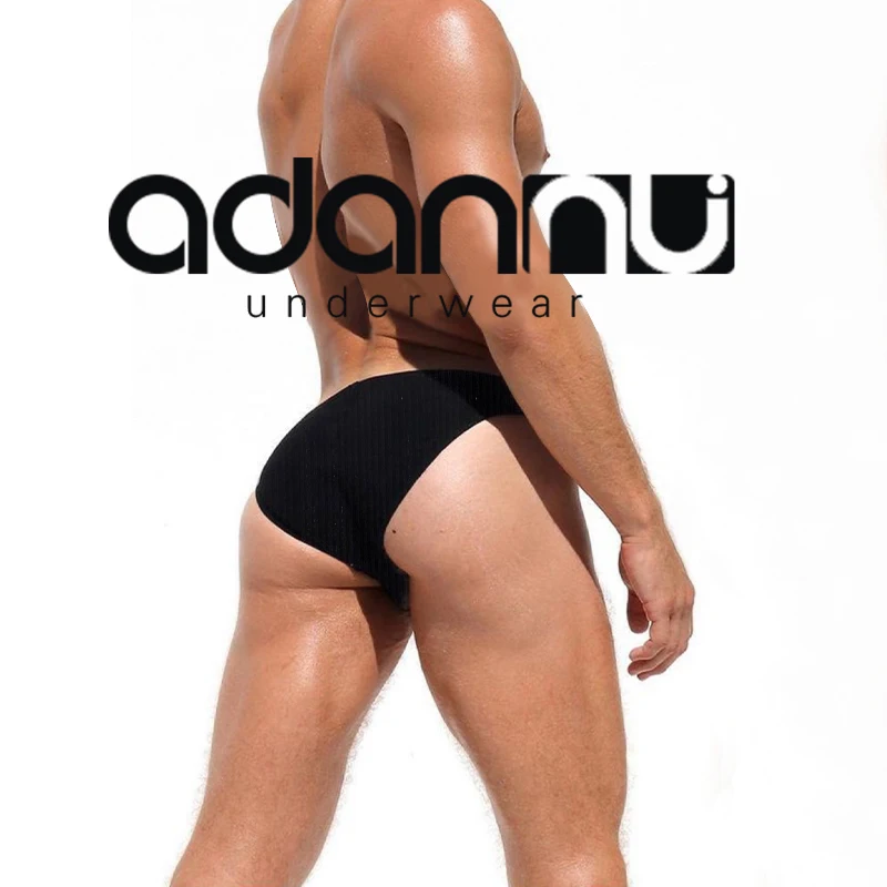 

16 Style ADANNU Brand SolidColor Male's Briefs Bikini Style Cotton Pit Cloth Single Layer Crotch Simple Men's Underwear Thong