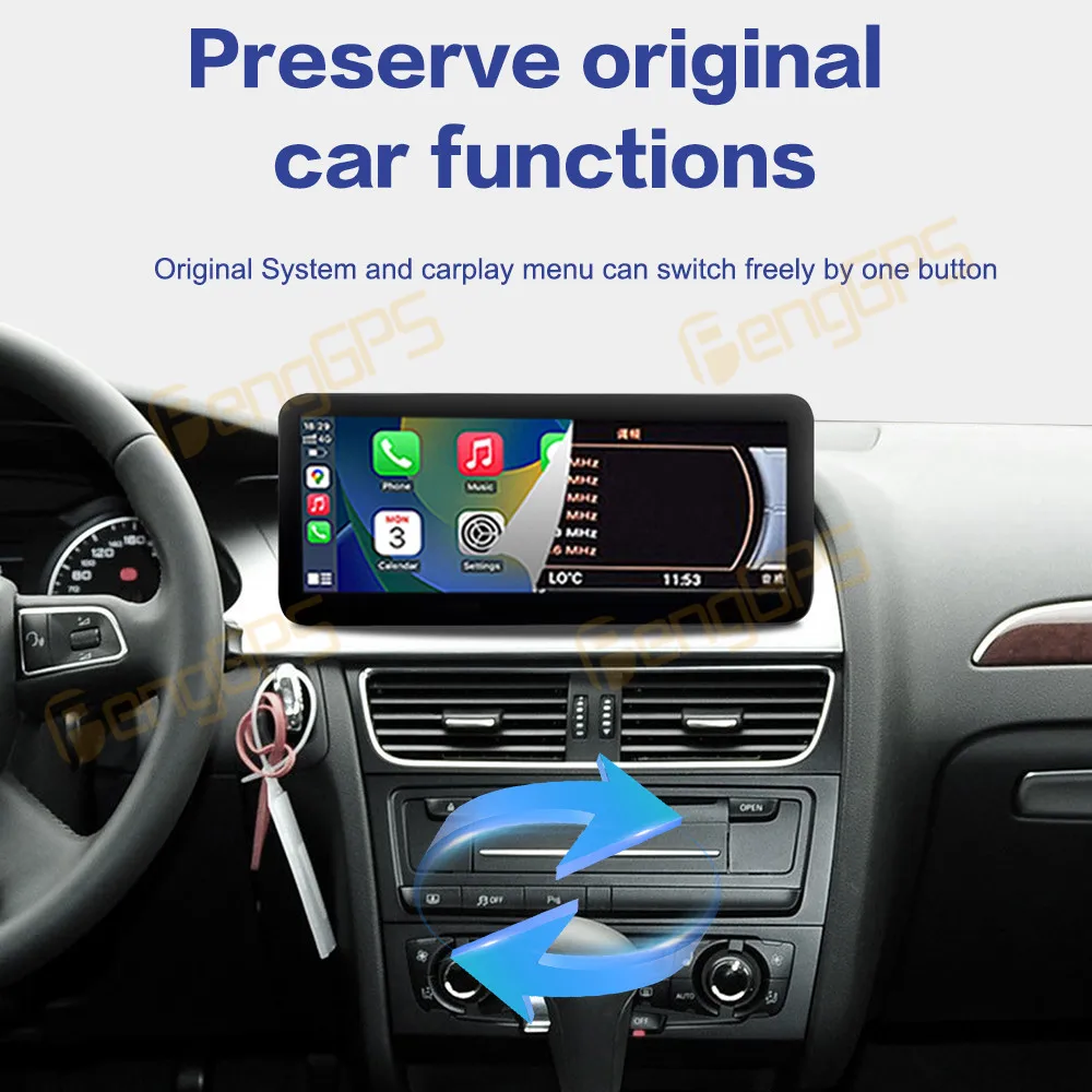 Android Auto 12.3 Inch Ultra-thin Screen Car GPS Navigation For Audi A4L/A5 2009-2016 Linux Carplay Multimedia Player Car Radio
