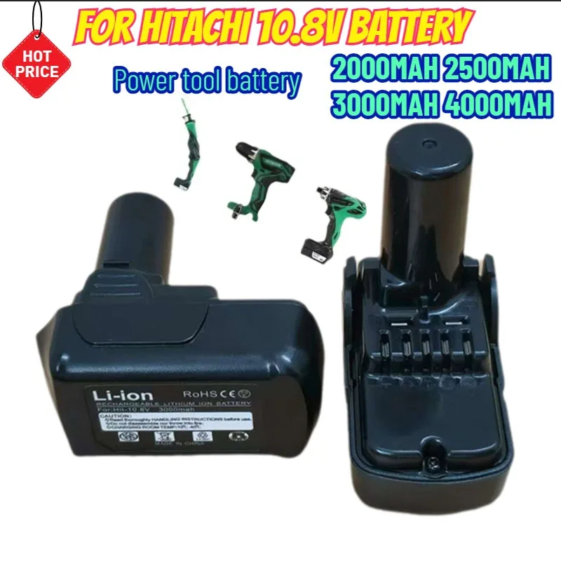 

10.8V 4000mAh For Hitachi battery 4.0AH DB10DL FCR10DL WH10DCL BCL 1015,BLC1015 BCL 1030 BCL 1030M BCL1030A 329369 329370 329371
