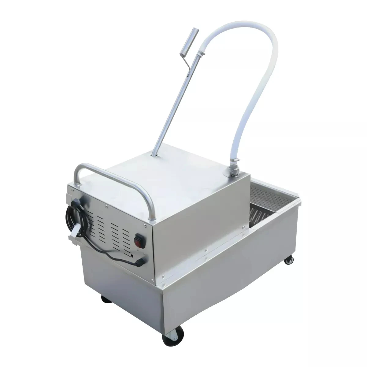 55L Commercial Oil Filler Machine Cart Mobile Fryer Oil Filter Machine Separator