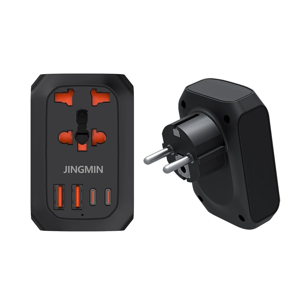 

Wall Socket Plug Socket Adapter with 2 Socket 3 USB A Ports and 1 Type C Plug 6 in 1 Multiple Plug Adapter for Home Office
