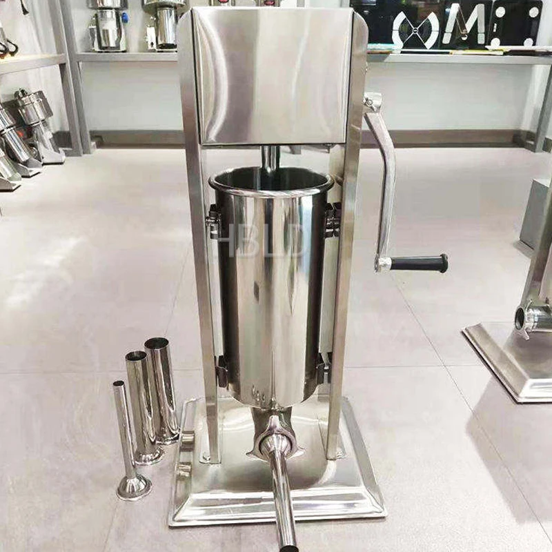 Stainless Steel Vacuum Sausage Filling Machine Manual Or Electric 10L/15L Capacity Ham Making Machine for Kitchen Use