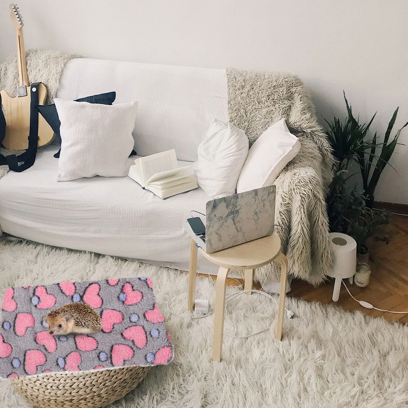 

2 Pcs Pet Warm House Hamster Pad Rabbit Sleep Mat Guinea Pig Bed Squirrel Cushion Supplies Large Comfortable Safe Winter Nest