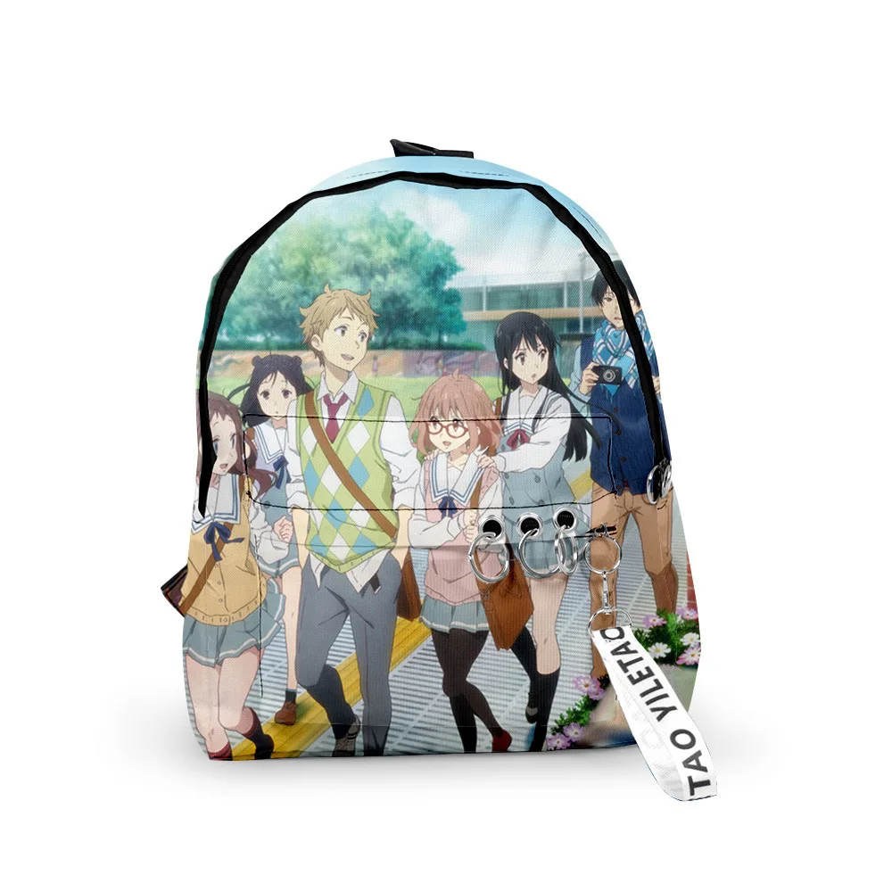 Classic Beyond the Boundary Backpacks Boys/Girls pupil School Bags 3D Print Keychains Oxford Waterproof Cute Small Backpacks