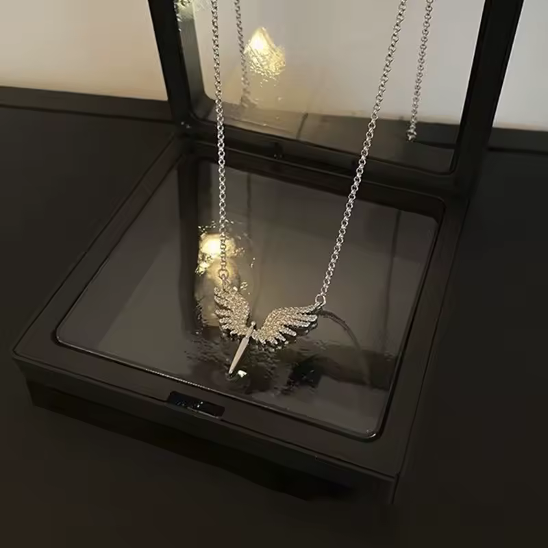 New Creativity Angel Wings Unique Design Pendant Necklace Classic Accessories All-match Personality Clavicle Chain Charm Jewerly - Image 4