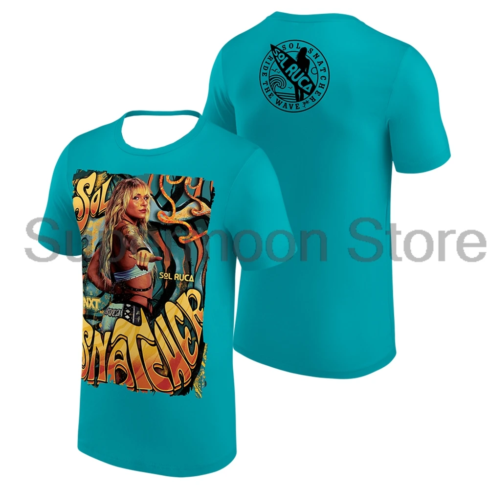Camiseta Sol Ruca Photo com gola redonda, manga curta, poliéster, masculina, feminina, streetwear para atividades ao ar livre