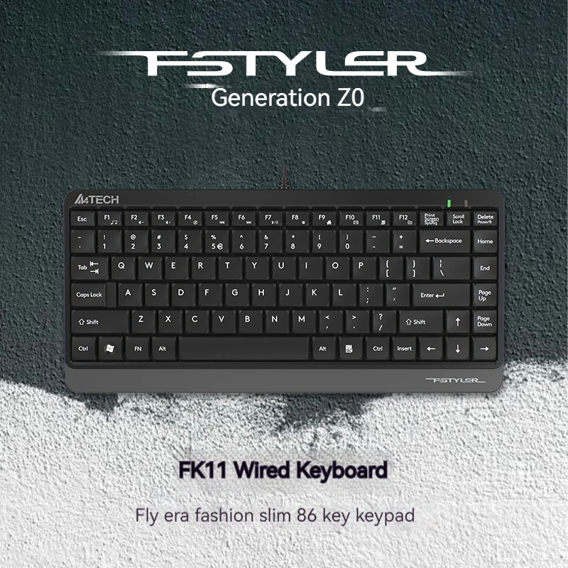 Shuangfeiyan Official Fk11 Wired Desktop Laptop Usb Office Typewriting Mini Keyboard Thin And Lightweight Simple Fashion