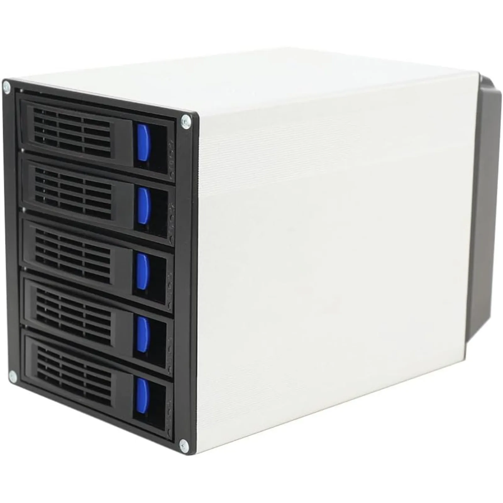 5 Bay Internal Hard Drive Enclosure 5x2.5”/3.5” SATA/SAS Hard Drive Backplane HDD Hotswap Cage for 3 X 5.25 Drive Bay Black