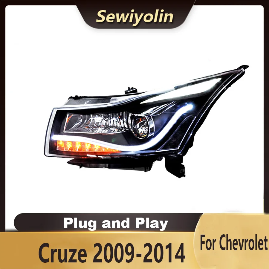 For Chevrolet Cruze 2009-2014 Car Auto PartsHeadlight Assembly LED Lights Lamp DRL Signal Plug And Play Daytime Running