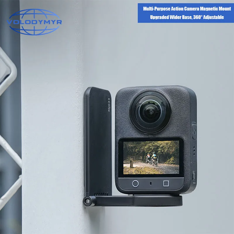 

VOLODYMYR Magnetic Mount Base for Insta360 X4 X5 Osmo 360 Adjustable Desktop Stand Bracket Base for DJI Pocket 3/Action 6