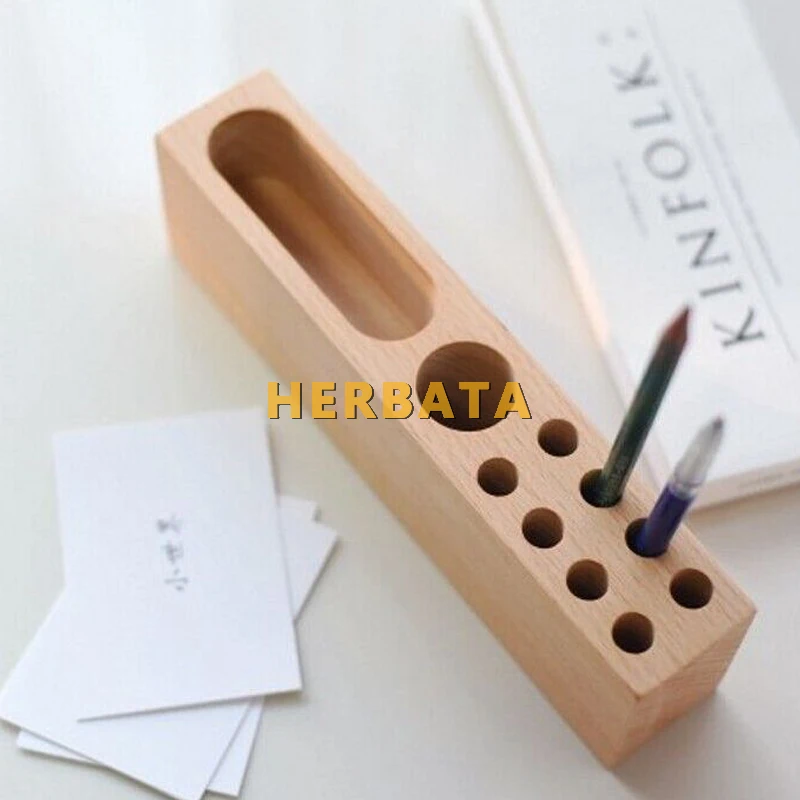 Multifunction Wooden Pen Pencil Holder Kawaii Desk Organizer Phone Holder Desk Sorter Creative Office School Accessories CL-2501