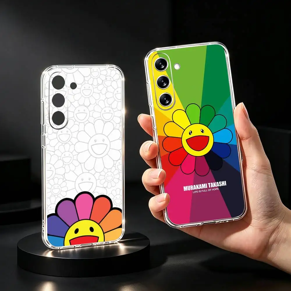 Takashi M-Murakamis Flowers Gift Phone Case Silicone Soft for Samsung Galaxy A73,A72,A71,A70,A53,A52,A51Cover