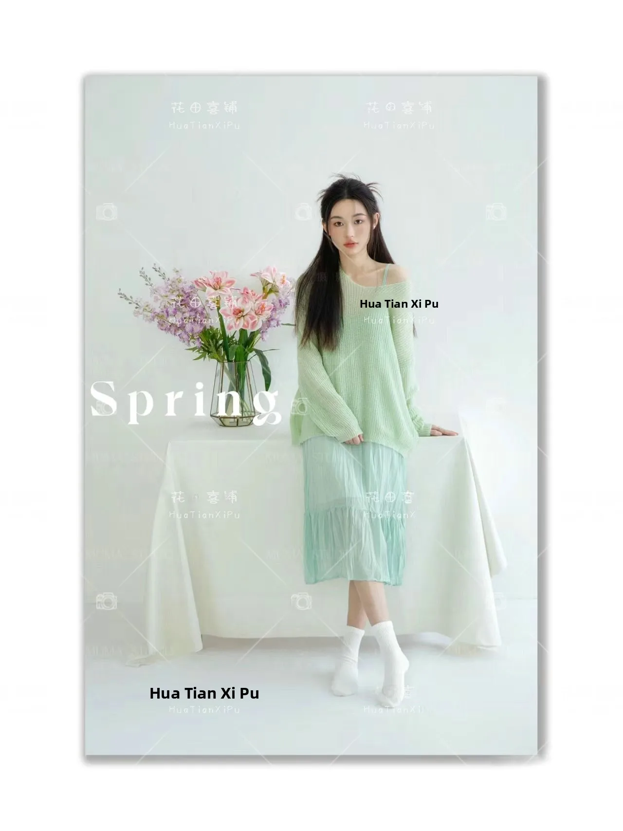 

Spring Photography Style Sweet Atmosphere Private Studio Girl Art Photo Costume Ethnic Stage Clothing Ladies Fashion