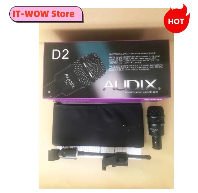 Free Shipping Top Quality AUDIX D2 Tom-Toms Drumkit Microphone,Instrument Microphone,Microfono For Guitar, Saxophone,Brass,Horns