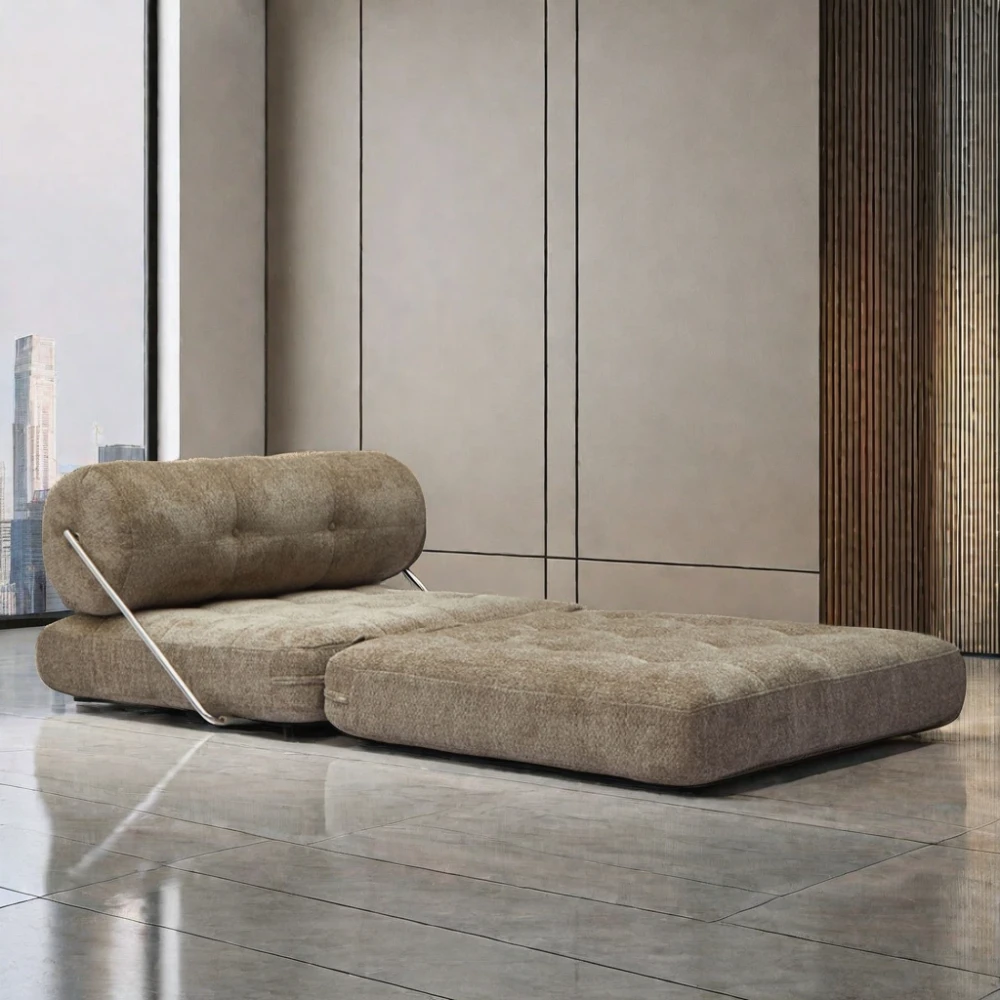 Adjustable Modern Compressed Sofa Chair Chaise Lounge Easy to Take off Cloth Cover for Home or School Living Room