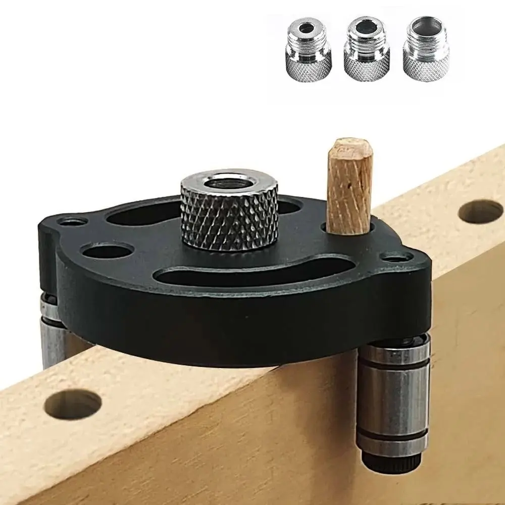 

3-10mm Vertical Doweling Jig Kit Vertical Positioning Aluminum Alloy Self Centering Drill Guide Locator Durable