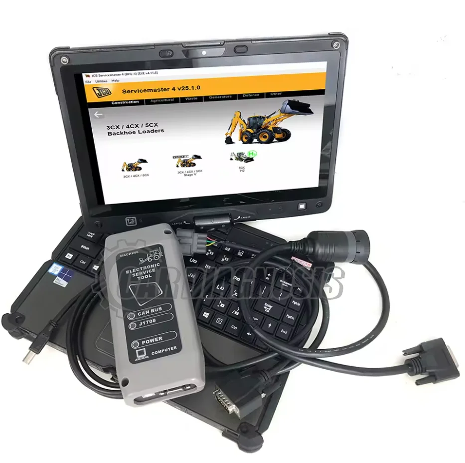 

FOR JCB Agricultural Construction Diagnostic Scanner Tool Full set Master Spare Parts SPP electronic service tool+getac v110