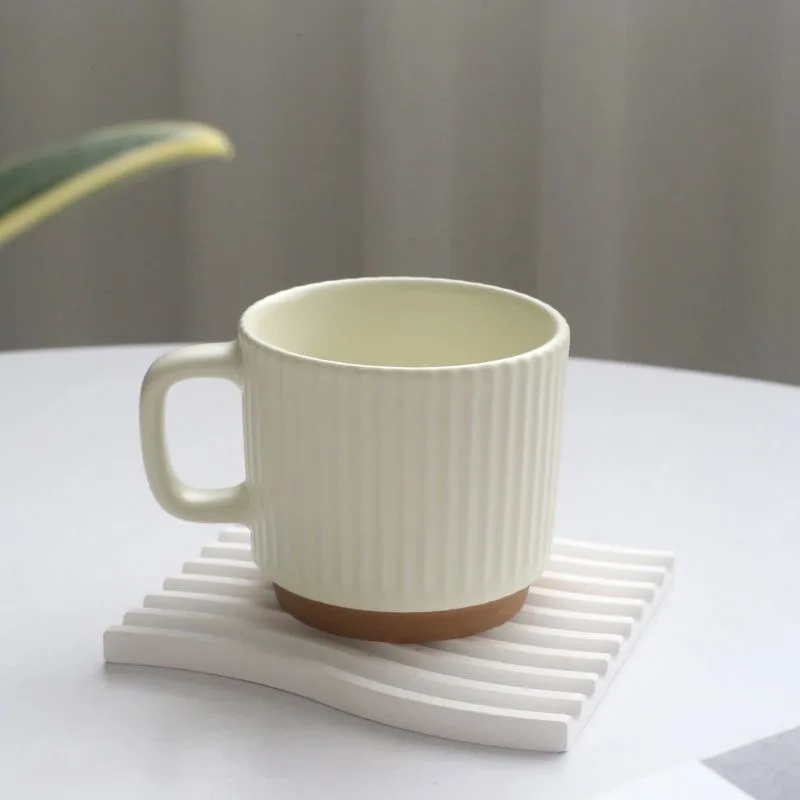 Simple Ceramic Coffee Mug Oatmeal Milk Breakfast Cup High Temperature Resistant Office Living Room Kitchen Home Drinkware Tool