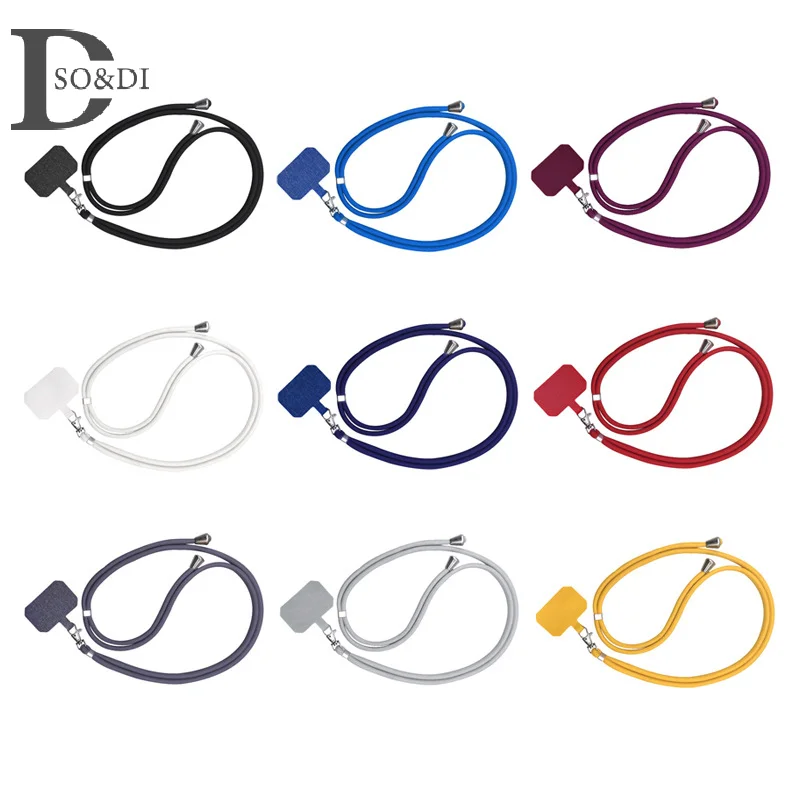 Neues verstellbares Telefon Lanyard abnehmbares Halsband Lanyard Strap Karabiner kompatibler Anhänger mit Karte für mobile Schlüssel anhänger Farben