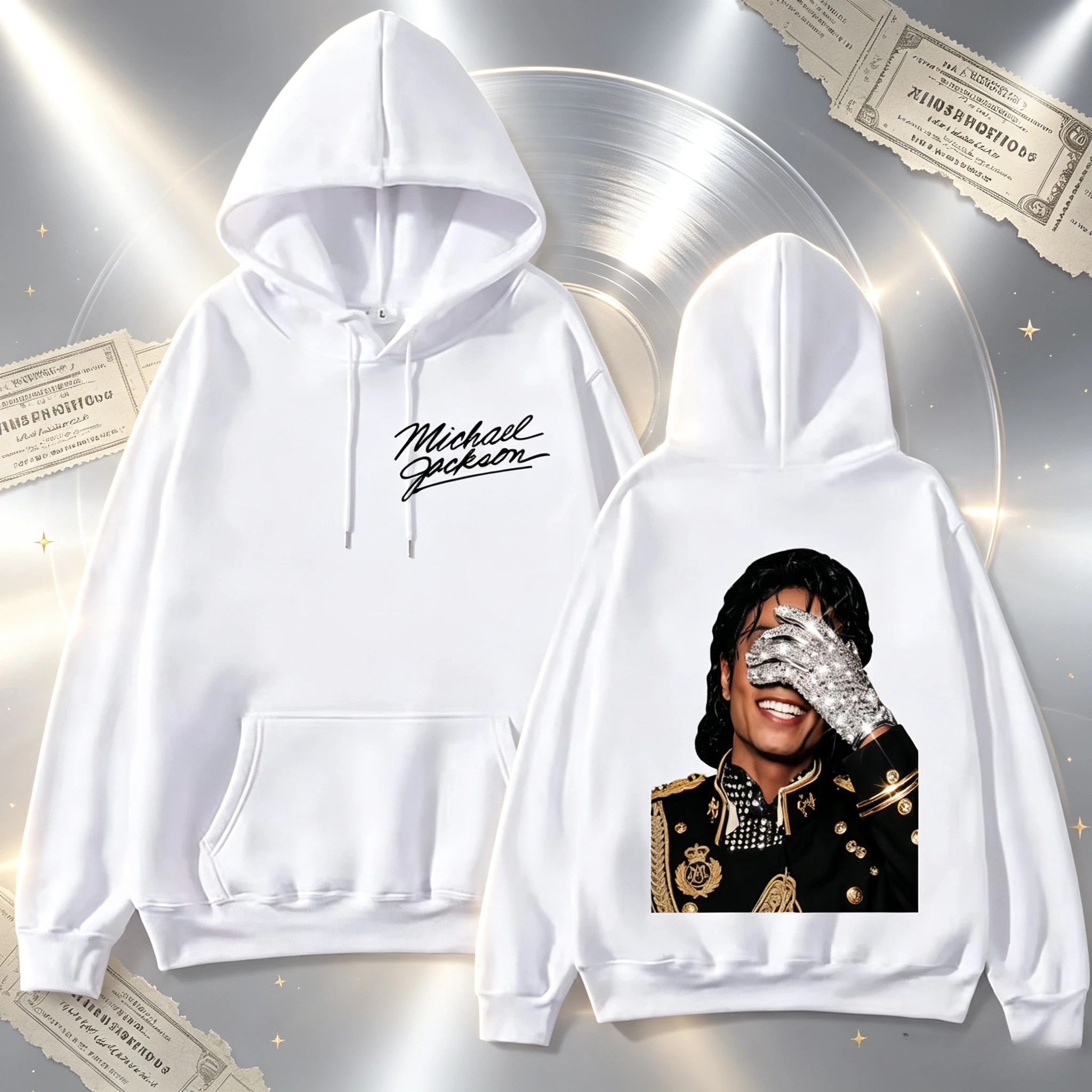 90's Classics Michael Jackson Hoodie Gothic Fashion Vintage Hooded Sweatshirts Men Women Punk Clothing Rock Pullovers Streetwear