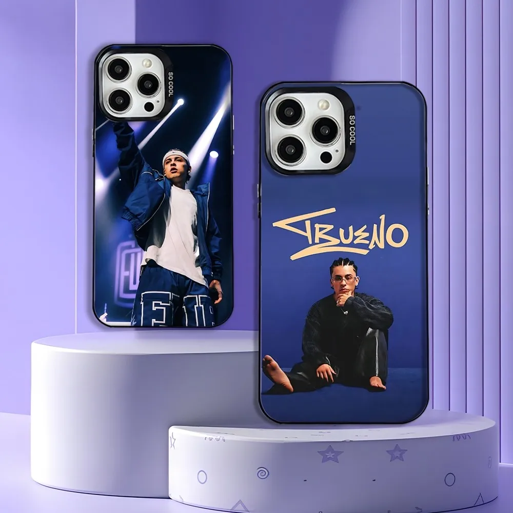 

T-Trueno Rapper Phone Case For iPhone 16,15,14,13,12,11,Mini,Pro,E,MAX Gray Matte Silicone Black Cover