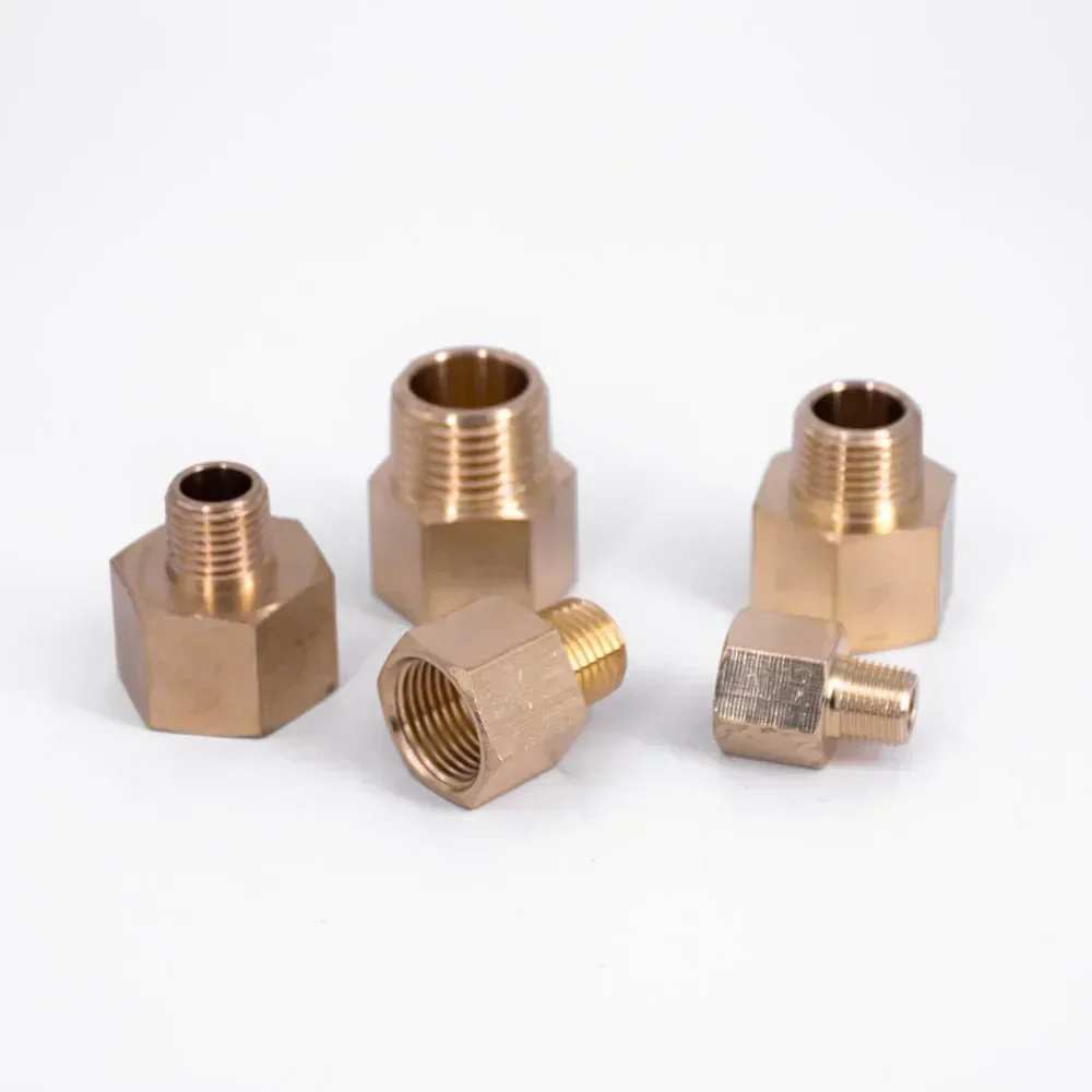 Adaptateur de raccord de tuyau en laiton femelle à mâle, NPT BSP, douille Beverer, couremplaçant, manomètre, eau, gaz, huile, 1/8 \