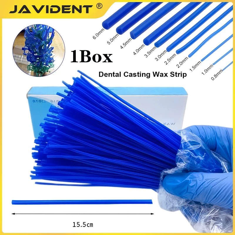 1Box Dental Wax Line Stick Casting Set Sprue Wax Lines Blue Color Dental Laboratory Material Orthodontic Wax