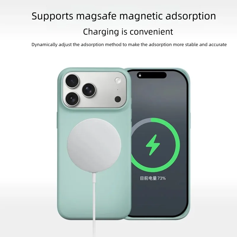 

Liquid Silicone Ai Camera Shutter Button Case for iPhone 17 pro Max with Magnetic Pop-Up Cover Animation Magsafe Compatible