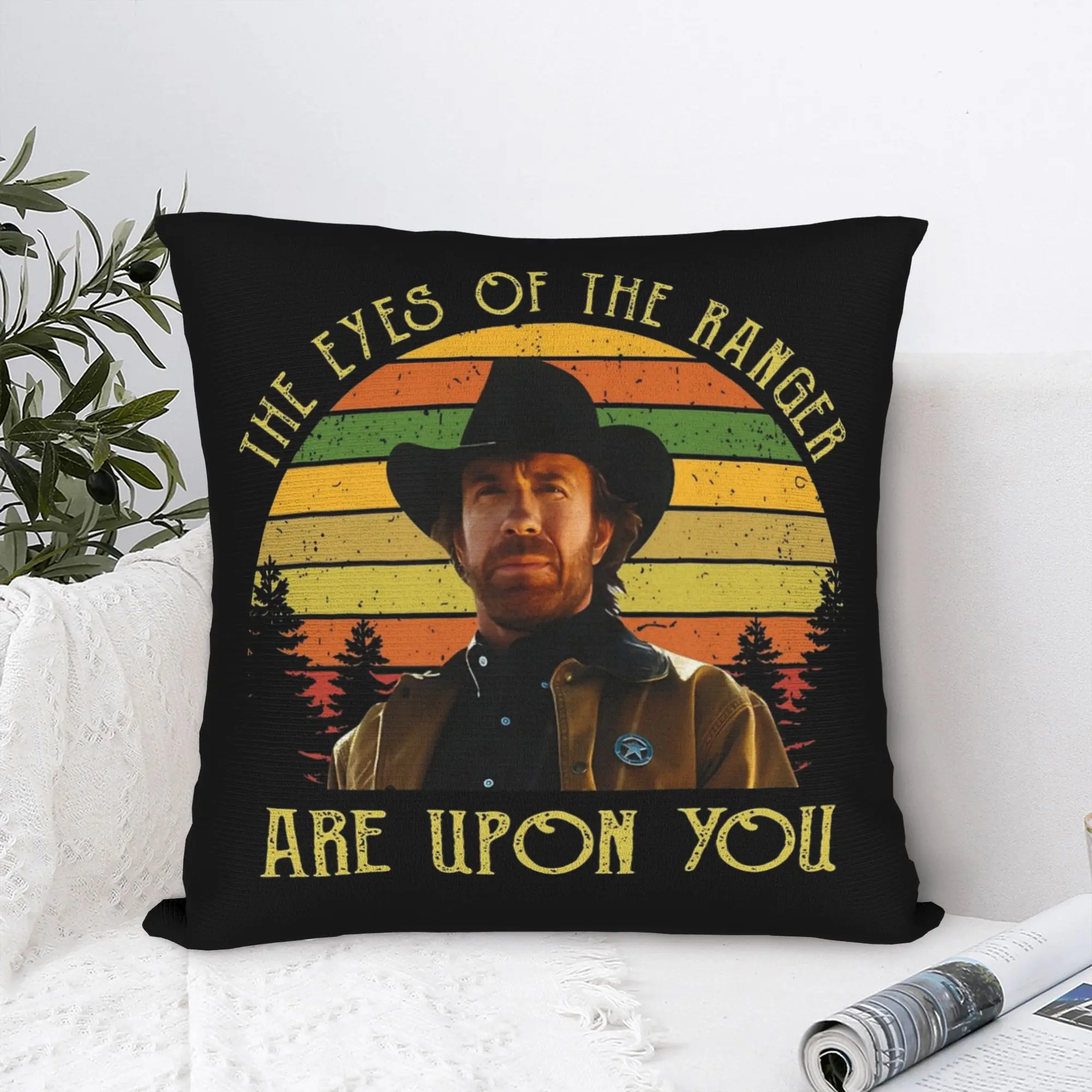 Vintage Eyes Of The Ranger Retro Walker Texas Pillowcase Cushion Cover Decorative Chuck Norris  Pillow Case Cover Home Zipper