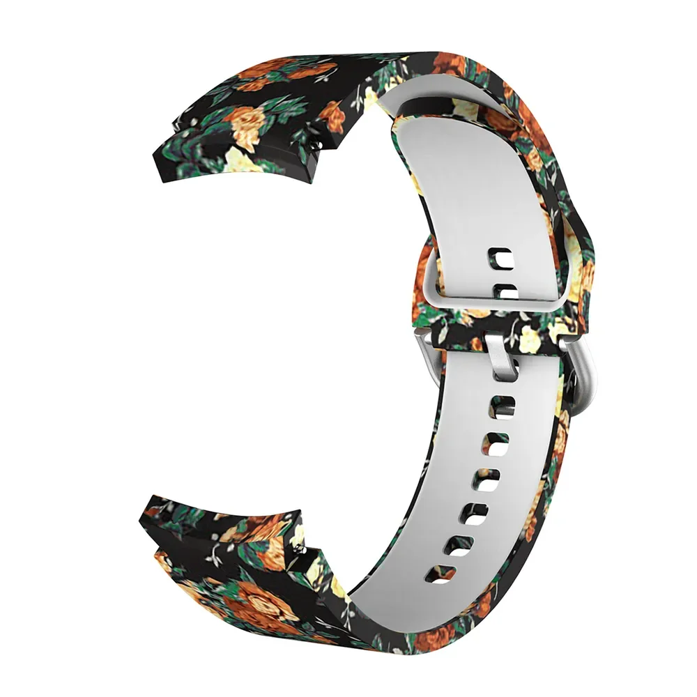 Printed Silicone Strap For Samsung Galaxy Watch 4 Classic 46mm 42mm No Gaps Bracelet For Galaxy Watch 5 5 Pro 45 44mm 40mm Bands