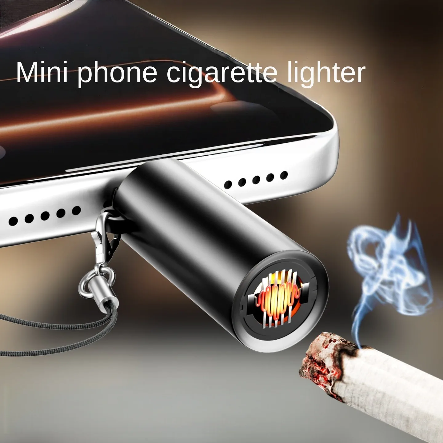 Type-C Mobile Cigarette Lighter Air Blowing Cigarette Lighter Outdoor Safety Portable Mini Cigarette Lighting Artifact