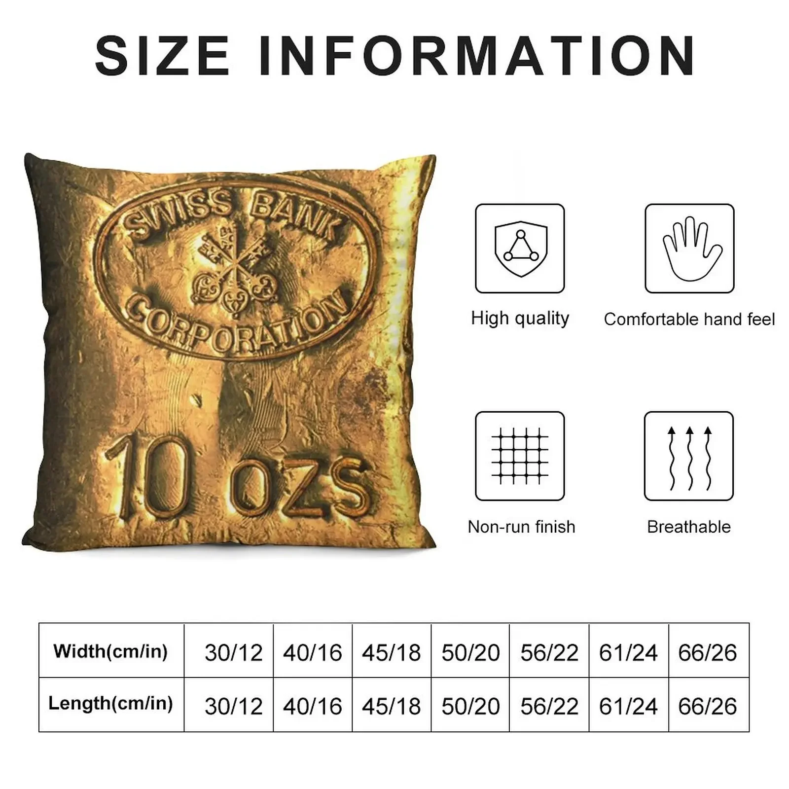 Swiss Ingot Throw Pillow Custom Cushion Decorative pillowcase pillow