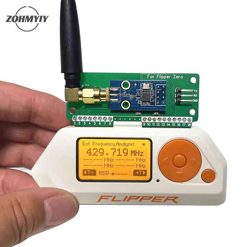 1PCS For Flipper Zero CC1101 Modification Module SubGhz Module 433MHz With SMA Antenna Wireless Transceiver Module